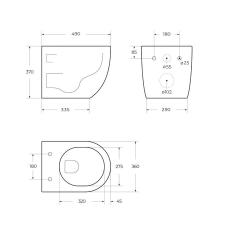 Унитаз подвесной BelBagno Uno BB7306CHR/SC